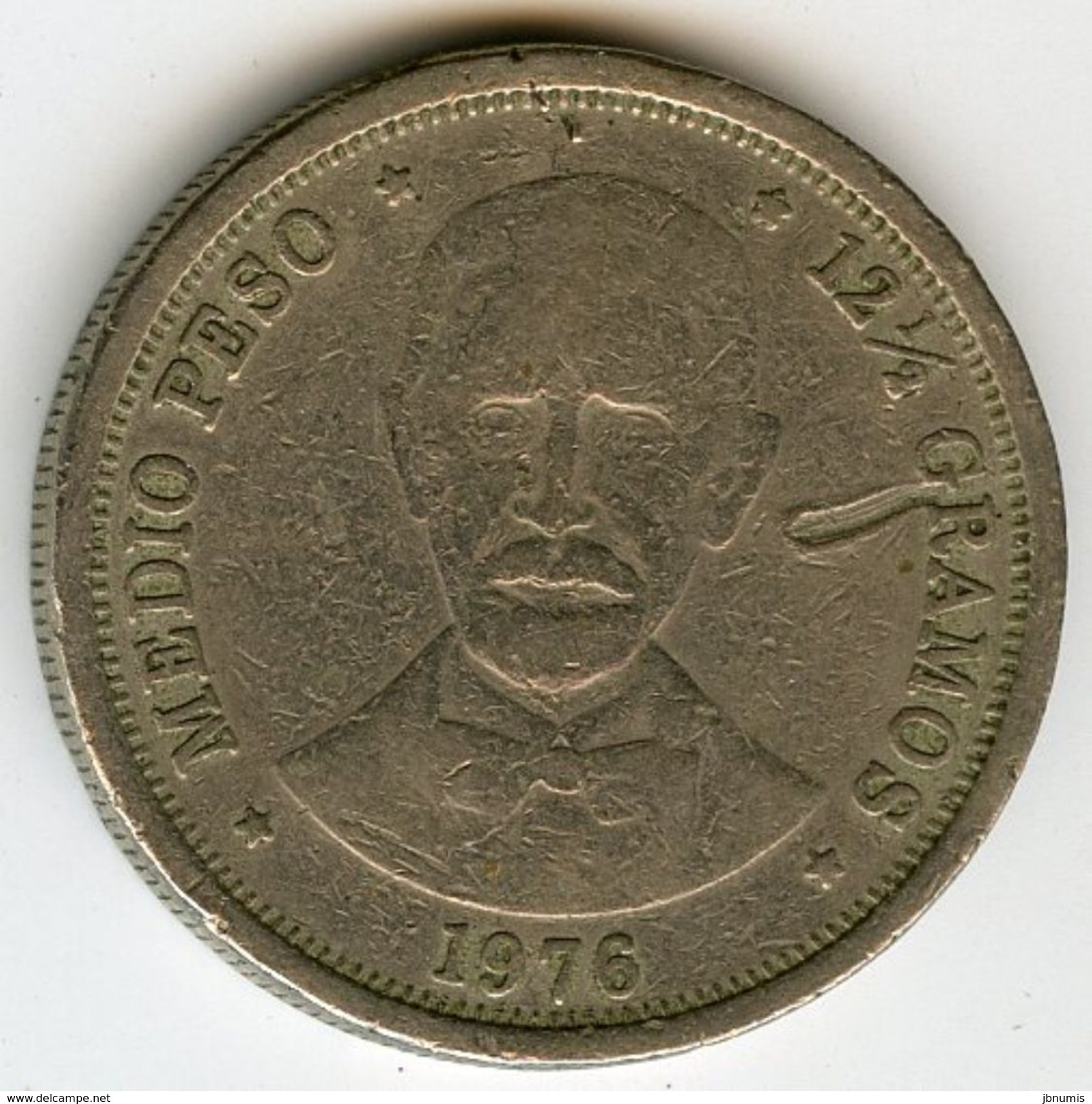 République Dominicaine Dominican Republic 1/2 Peso 1976 100 Ans De La Mort De Duarte KM 44 - Dominicaine