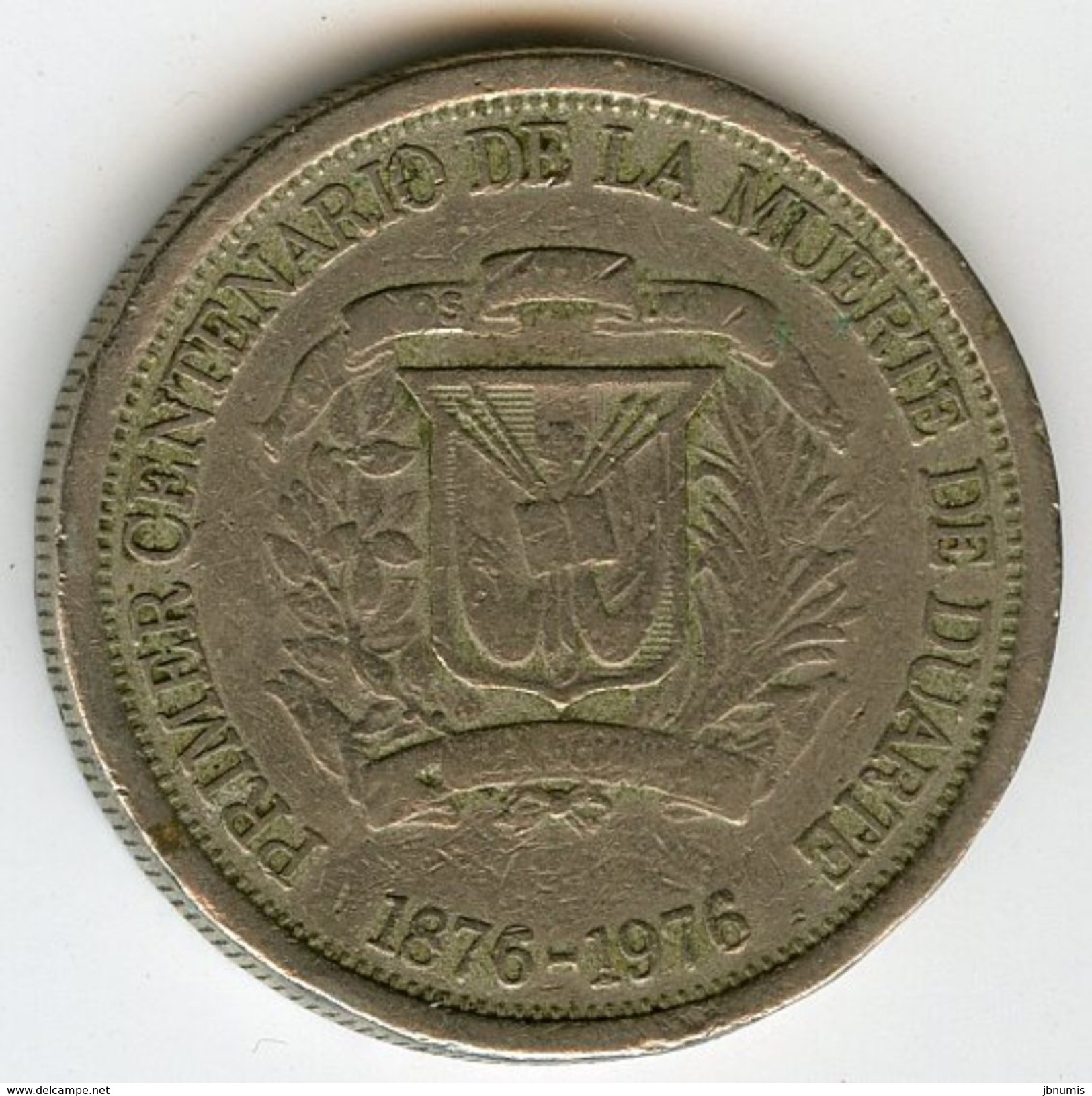 République Dominicaine Dominican Republic 1/2 Peso 1976 100 Ans De La Mort De Duarte KM 44 - Dominicaine