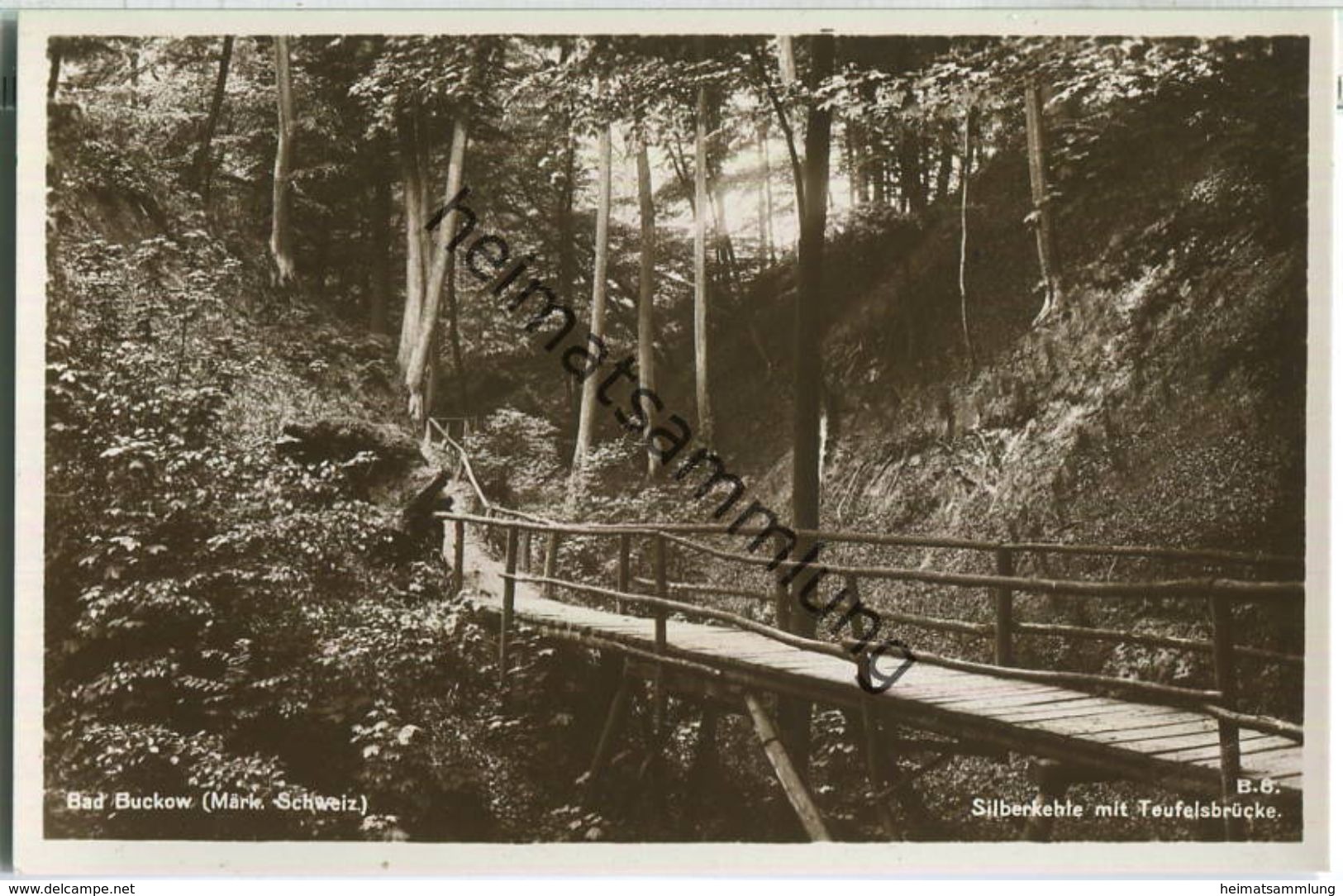 Bad Buckow - Silberkehle - Teufelsbrücke - Foto-Ansichtskarte - Verlag Rudolf Lambeck Berlin - Buckow