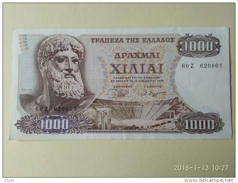 1000 Drakme 1970 - Grecia