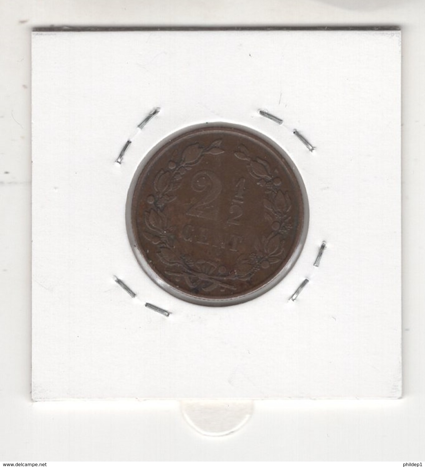 Pays Bas. 2 1/2 Cents 1880. KM # 108. TTB - 1849-1890 : Willem III