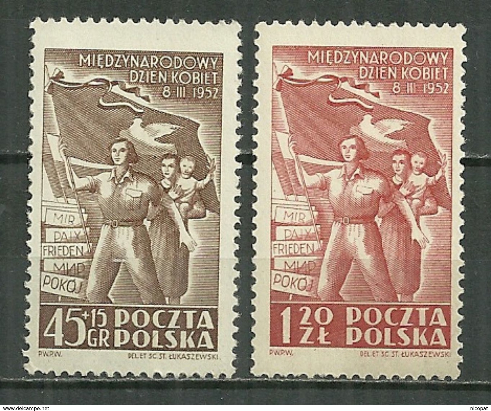 POLAND MNH ** 634-635 Journée Internationale Des Femmes - Neufs