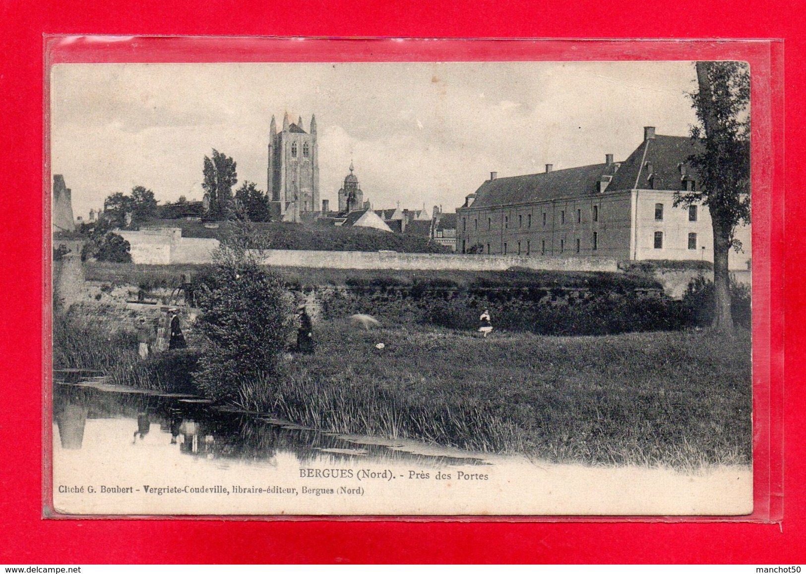 59-CPA BERGUES - PRES DES PORTES - Bergues