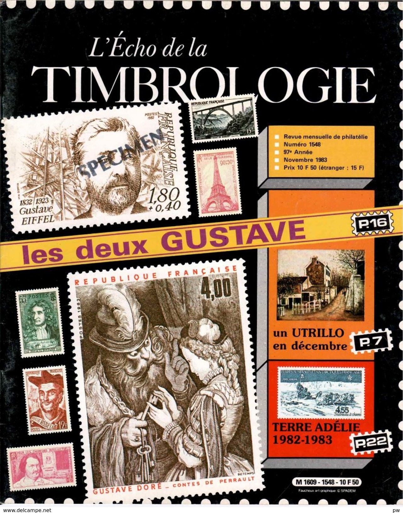 REVUE L'ECHO DE LA TIMBROLOGIE N°1548 De Novembre 1983 - Français (àpd. 1941)