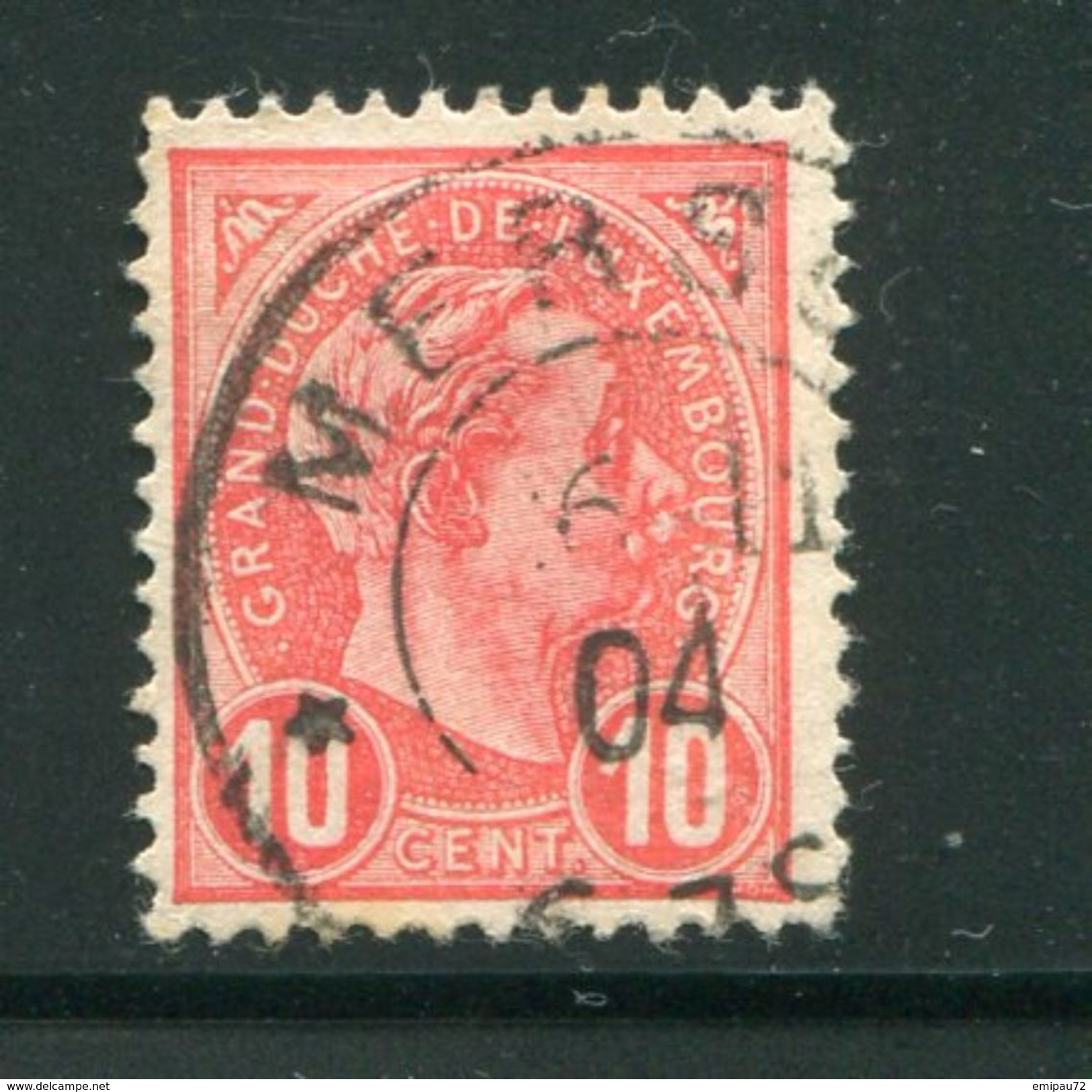 LUXEMBOURG- Y&T N°73- Oblitéré - 1895 Adolphe Right-hand Side