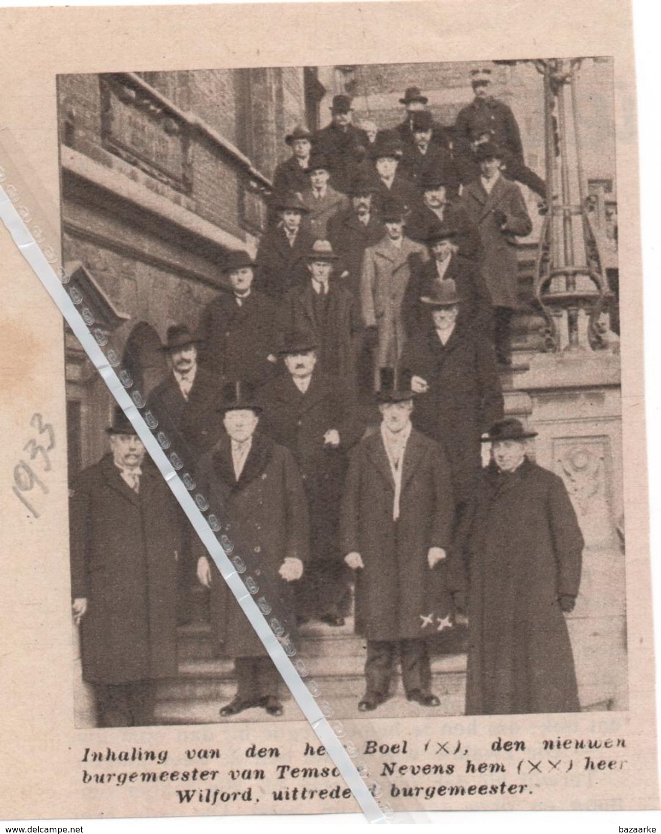 TEMSCHE...1933...INHALING NIEUWE BURGEMEESTER DEN HEER BOEL - Non Classés