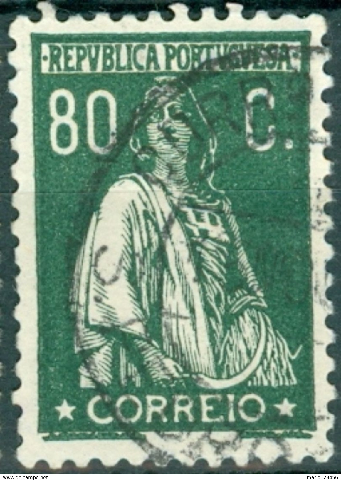 PORTOGALLO, PORTUGAL, CERES, 1930, FRANCOBOLLI USATI, 80 C.   Michel 525,  YT 523  Scott 274, Afi 507 - Usati
