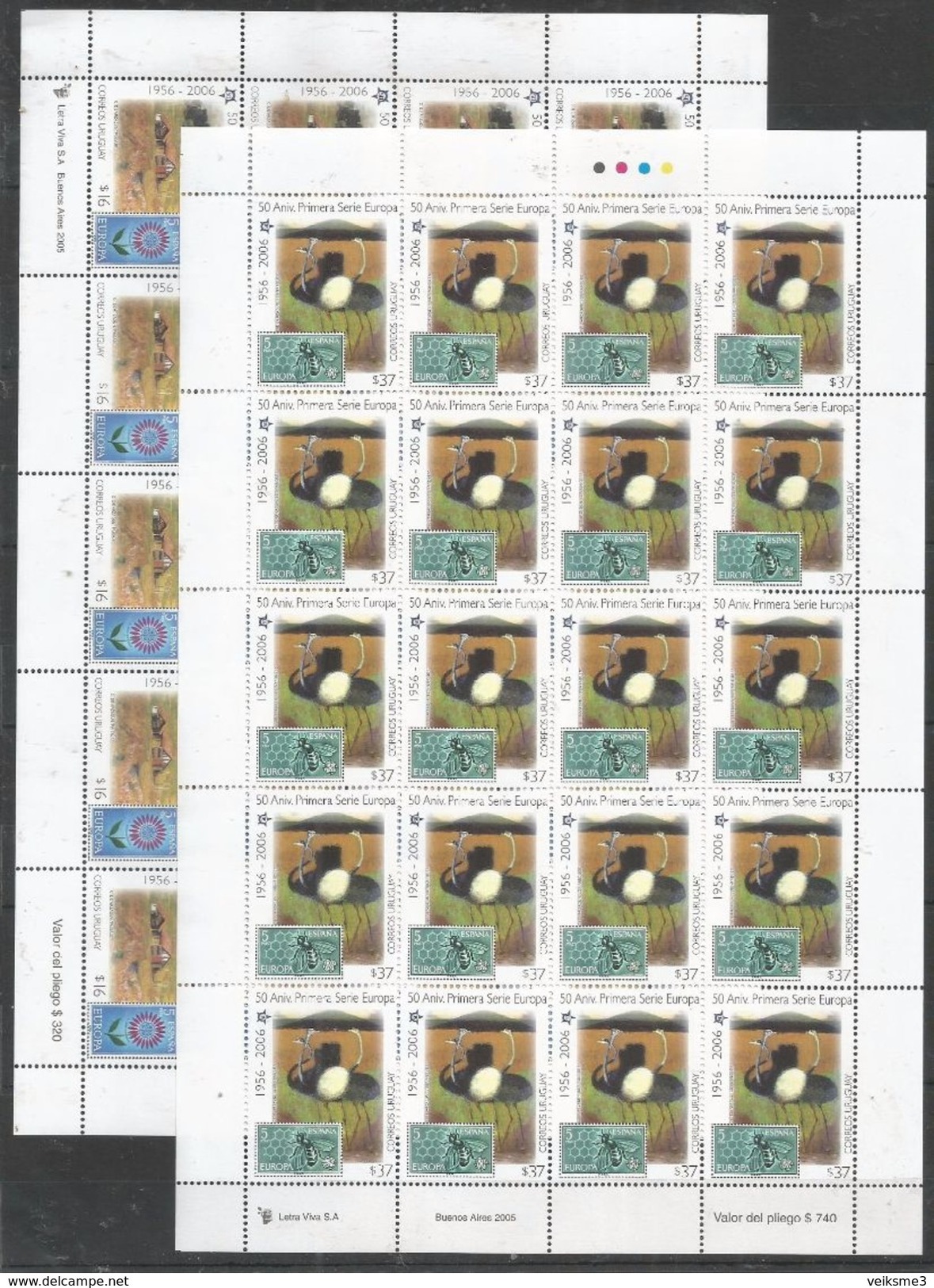 20x URUGUAY - MNH - Europa-CEPT - 2006 - Nature - Birds - 2006