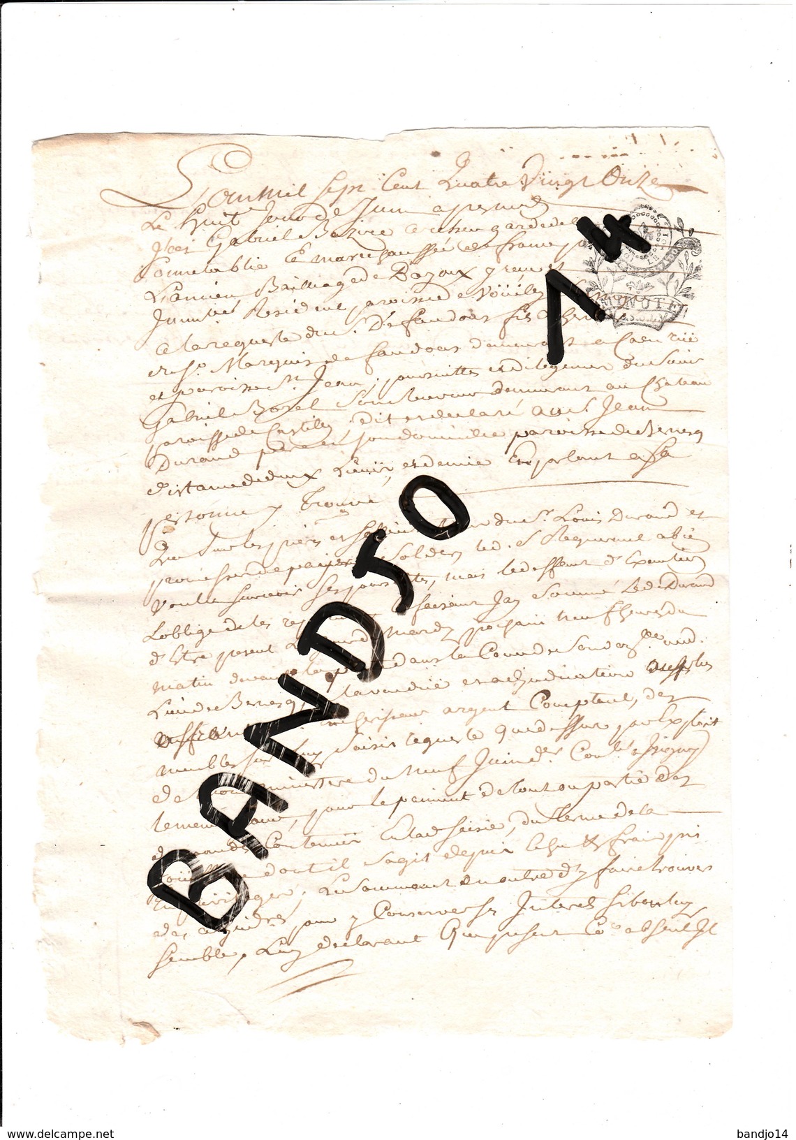 Calvados - 1790-91 - lot de documents relatifs au bail consenti par le comte de Faudoas à la famille Durand de Bernesq