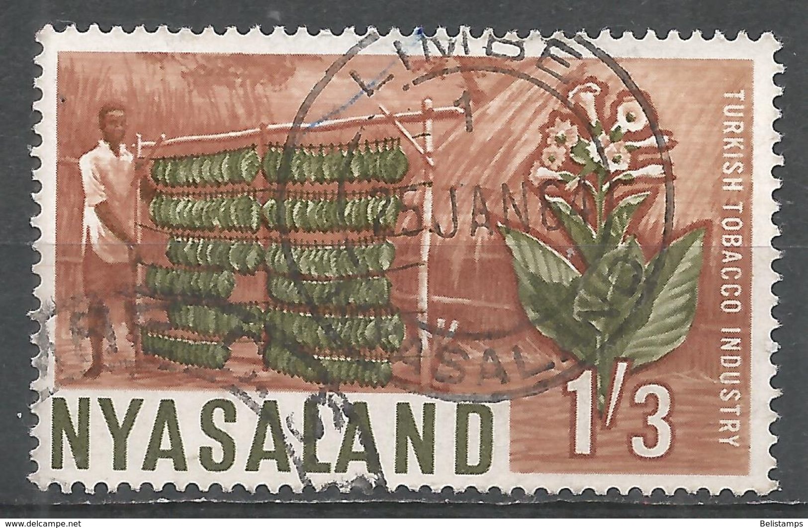 Nyasaland Protectorate 1964. Scott #130 (U) Tobacco Industry - Malawi (1964-...)