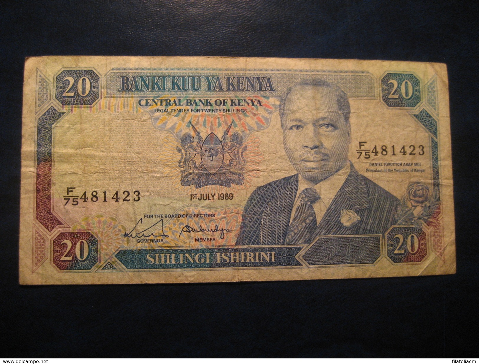 20 Shilingi 1989 KENYA Circulated Banknote Billet Billete - Kenya