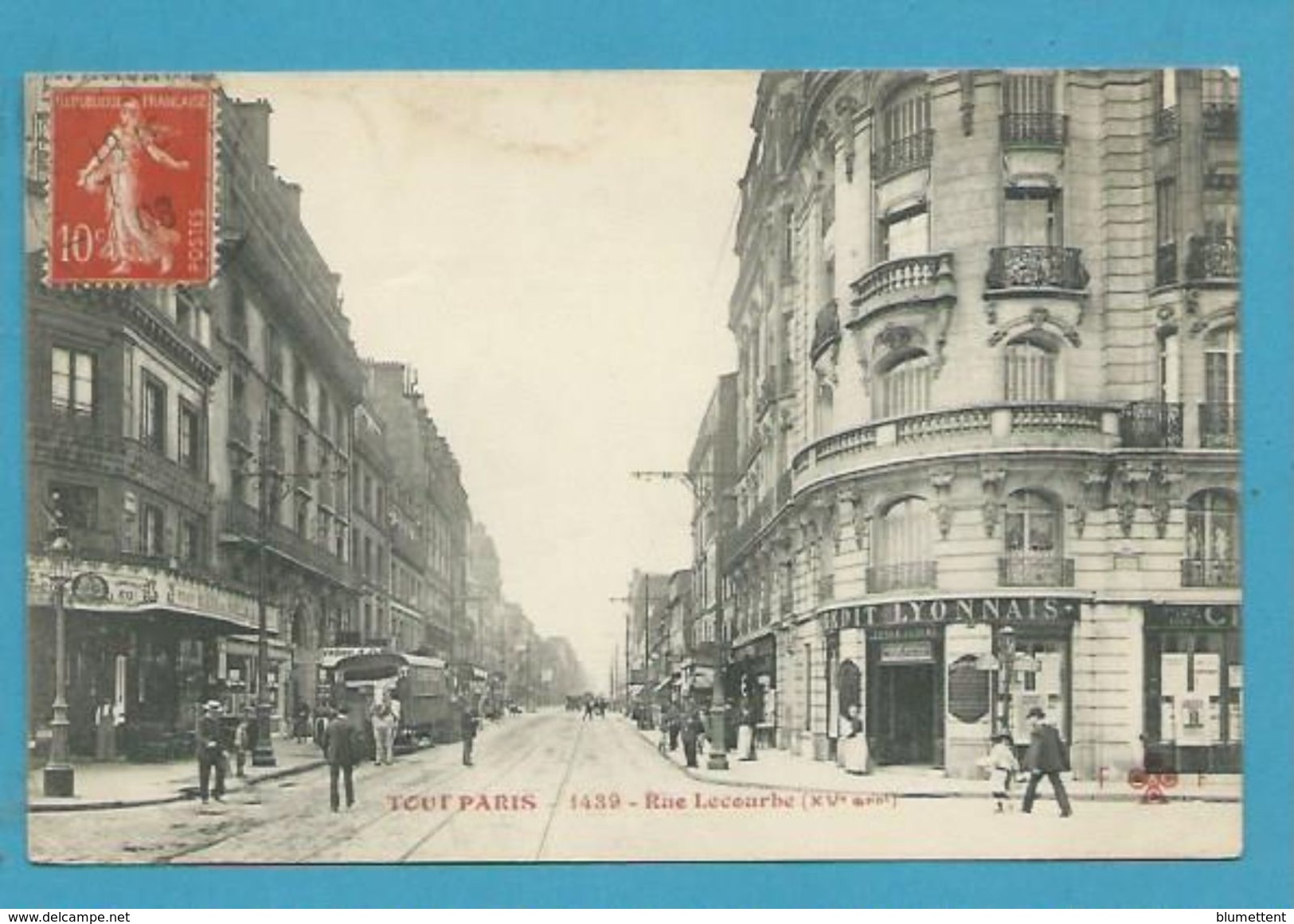 CPA TOUT PARIS 1439 - Rue Lecourbe (XVème) Edition FLEURY - Arrondissement: 15