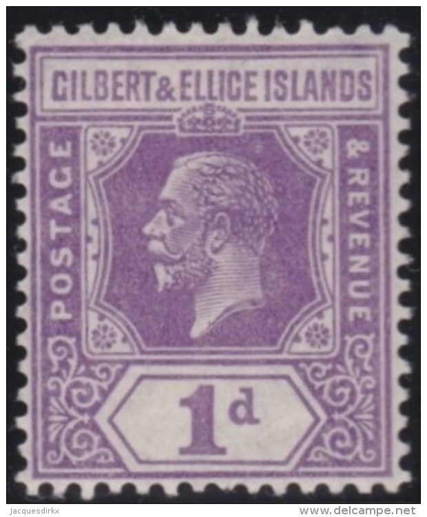 Gilbert&amp;Ellice Islands      .    SG     .    28      .      *    .     Ongebruikt   .    /  .      Mint-hinged - Gilbert- En Ellice-eilanden (...-1979)