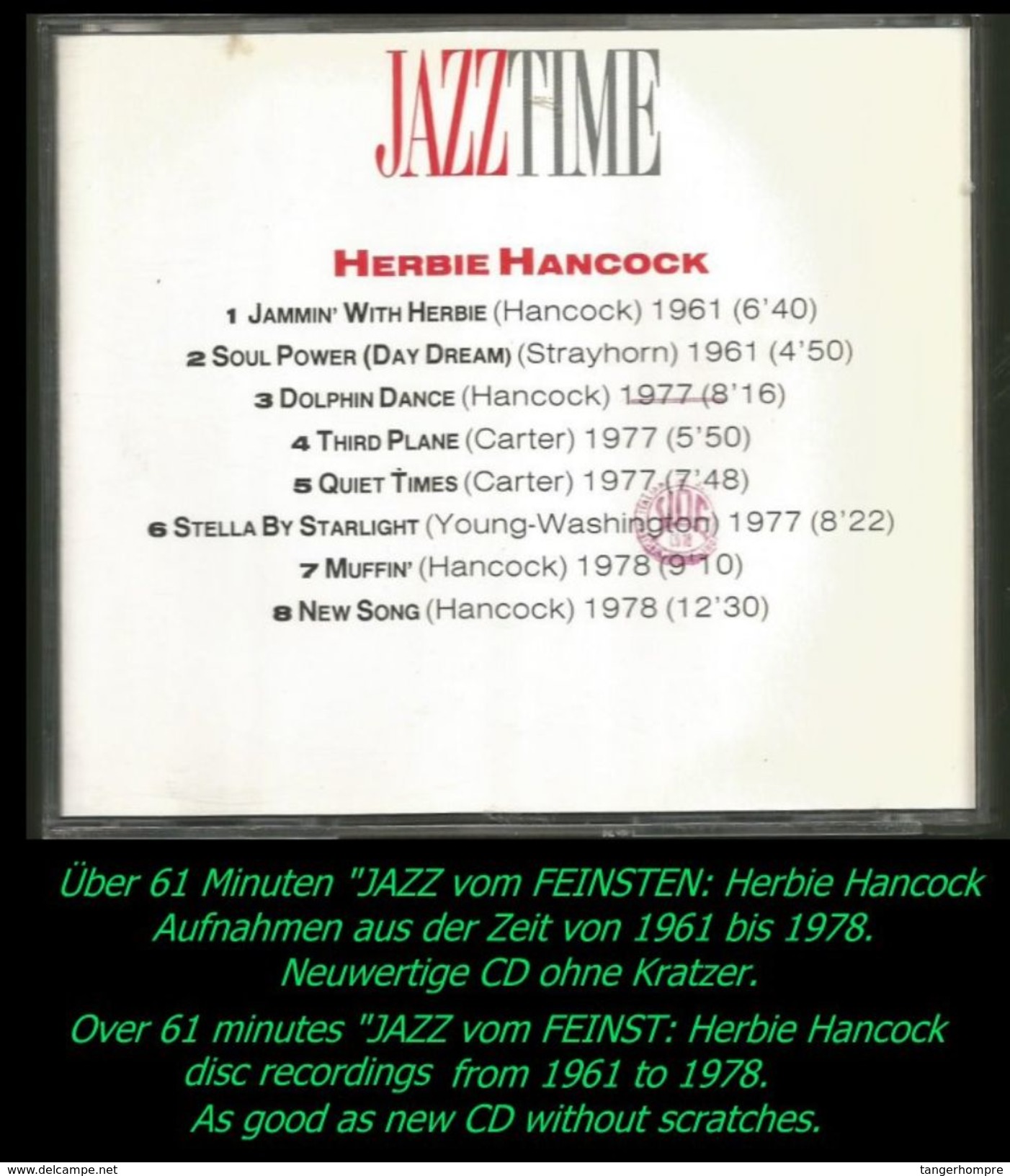 über 60 Minuten Jazz Von Herrbie Hancock Von 1961 - 78 - Jazz Of Finest From 1961 - 78 - Jazz