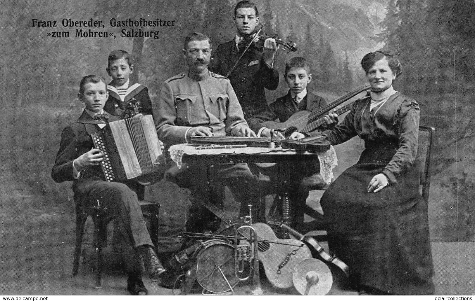 Musique.Accordéon :Violon Orchestre:          Salzburg       Franz Obereder  Gasthofbesitzer           (voir Scan) - Musik Und Musikanten