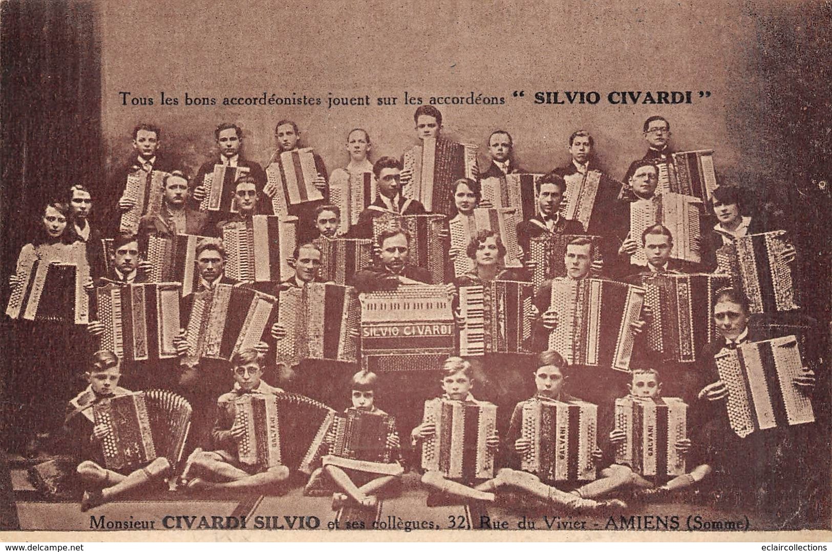 Musique.Accordéon :Orchestre:        Somme Amiens Accordéons Silvio Civardi         (voir Scan) - Muziek En Musicus