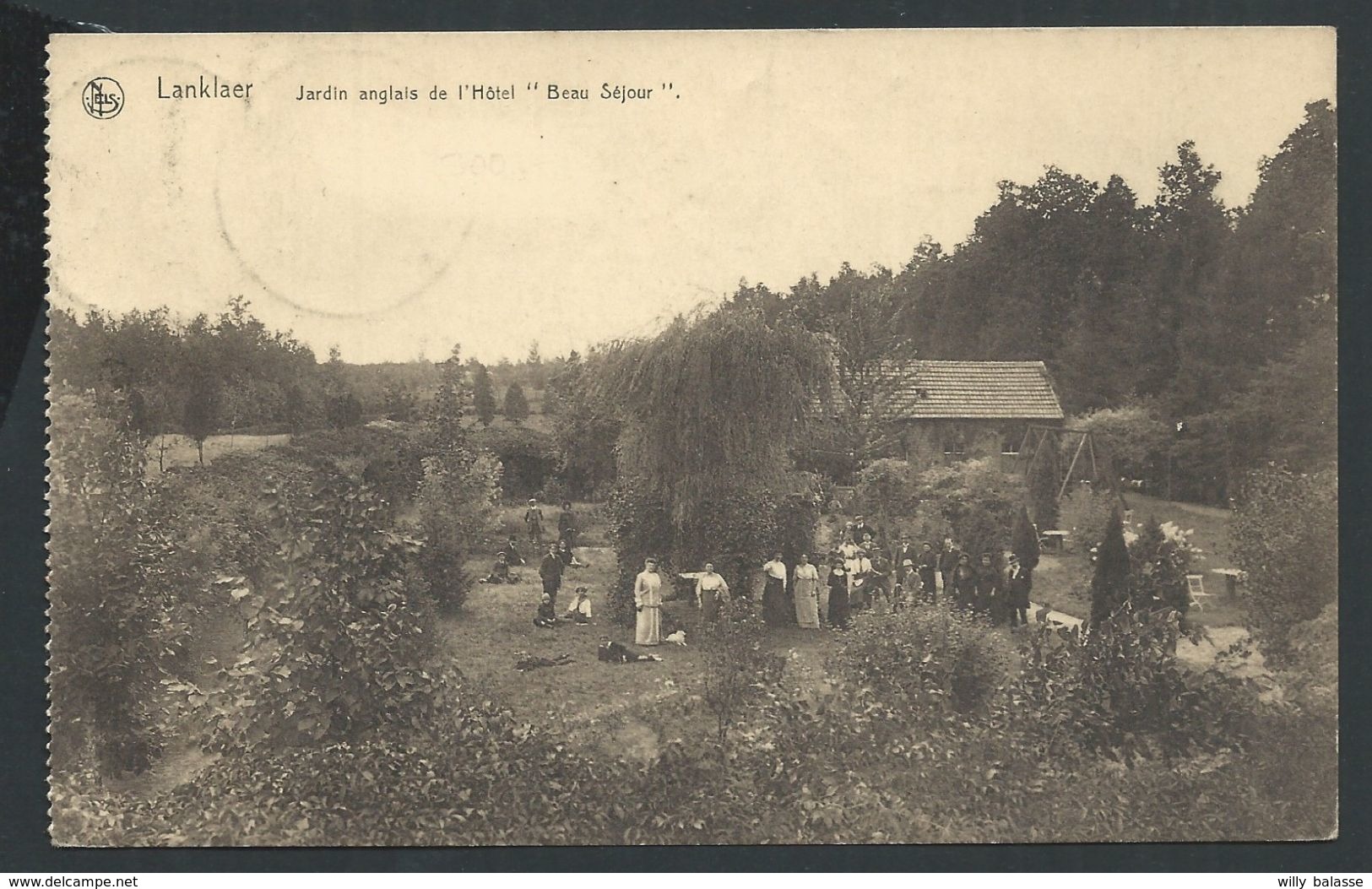 +++ CPA - LANKLAER - LANKLAAR - Jardin Anglais De L'Hôtel "Beau Séjour" - Nels  // - Dilsen-Stokkem