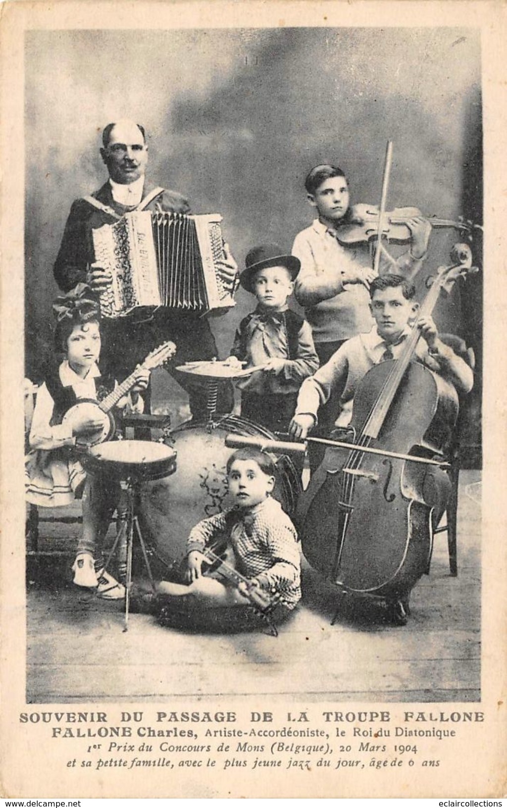 Musique.Accordéon :     Troupe Fallone A Mons Belgique               (voir Scan) - Music And Musicians