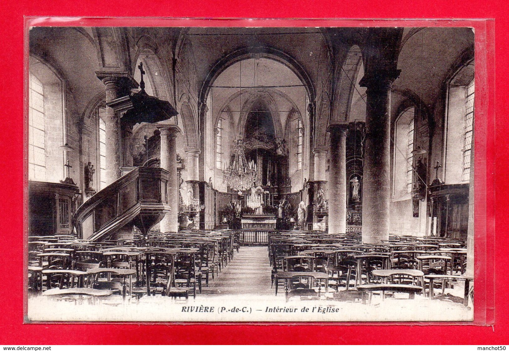 62-CPA RIVIERE - INTERIEUR DE L'EGLISE - Autres & Non Classés