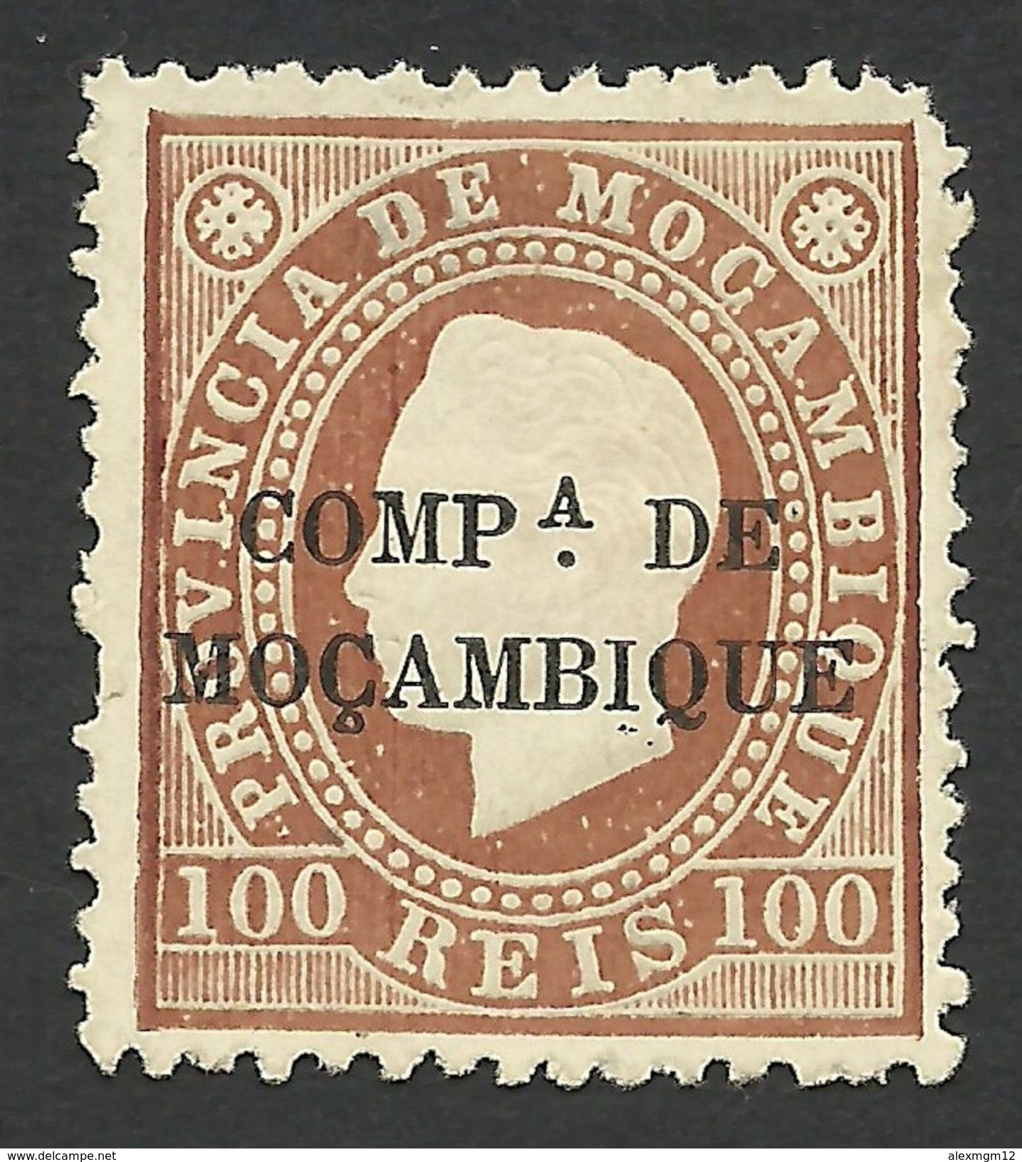 Mozambique Company, 100 R. 1892, Sc # 7, Mi # 7, MH. - Mozambique