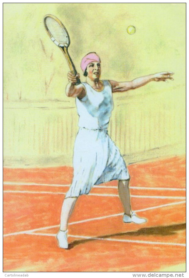 [DC1447] CPM - CARTOLINEA - TORINO - TENNIS ESIBIZIONE DI SUZANNE LENGLEN - MARZO 1926 - Non Viaggiata - Tennis