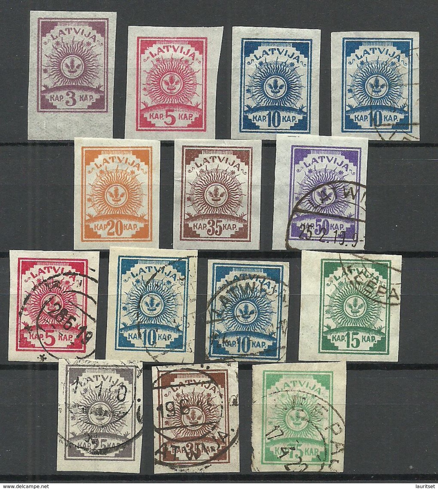 LETTLAND Latvia 1919 Lot Mint & Used - Lettonie