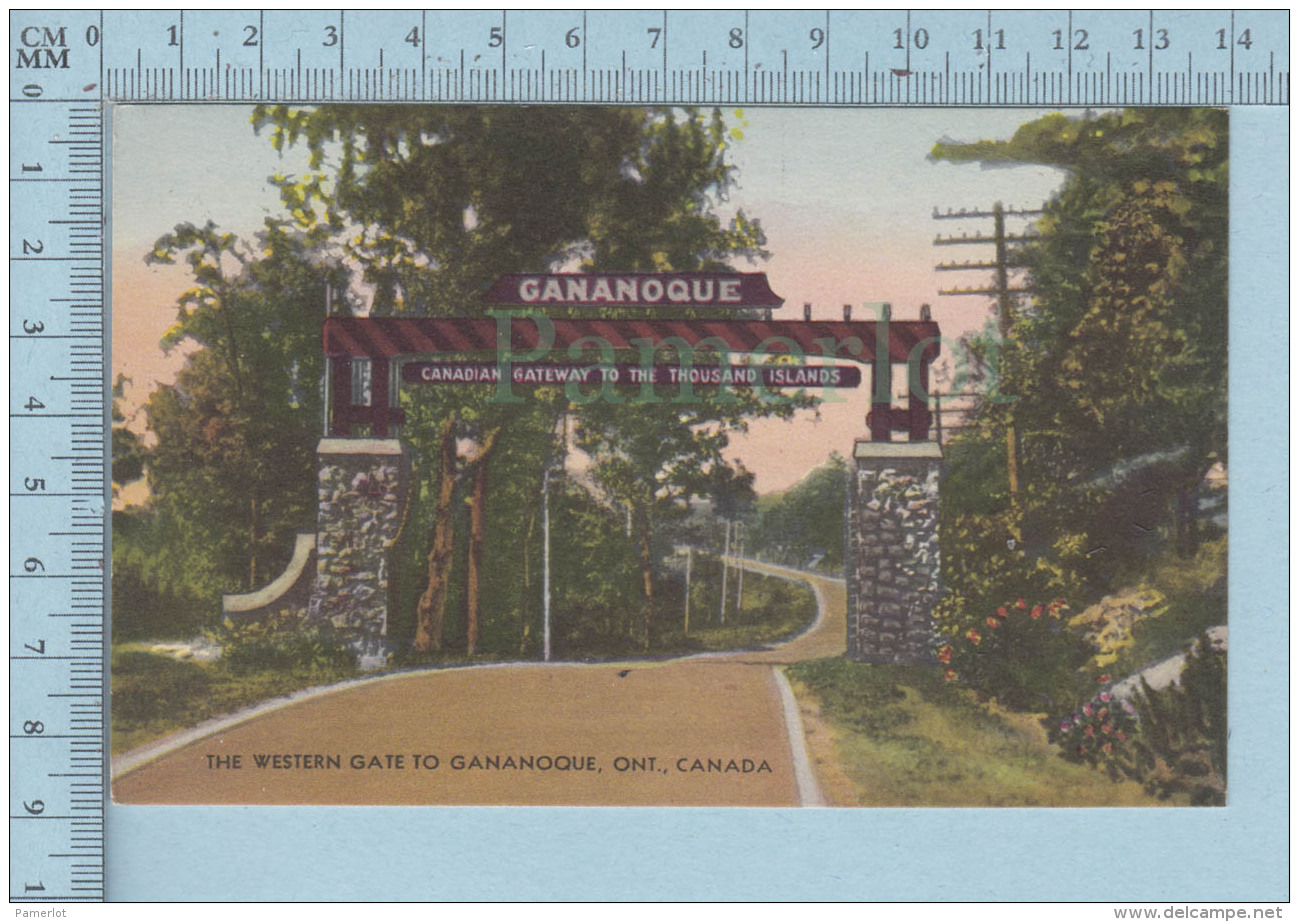 Gananoke Ontario  -  The Western Gate -  By Valentine-Black - CPSM - Gananoque