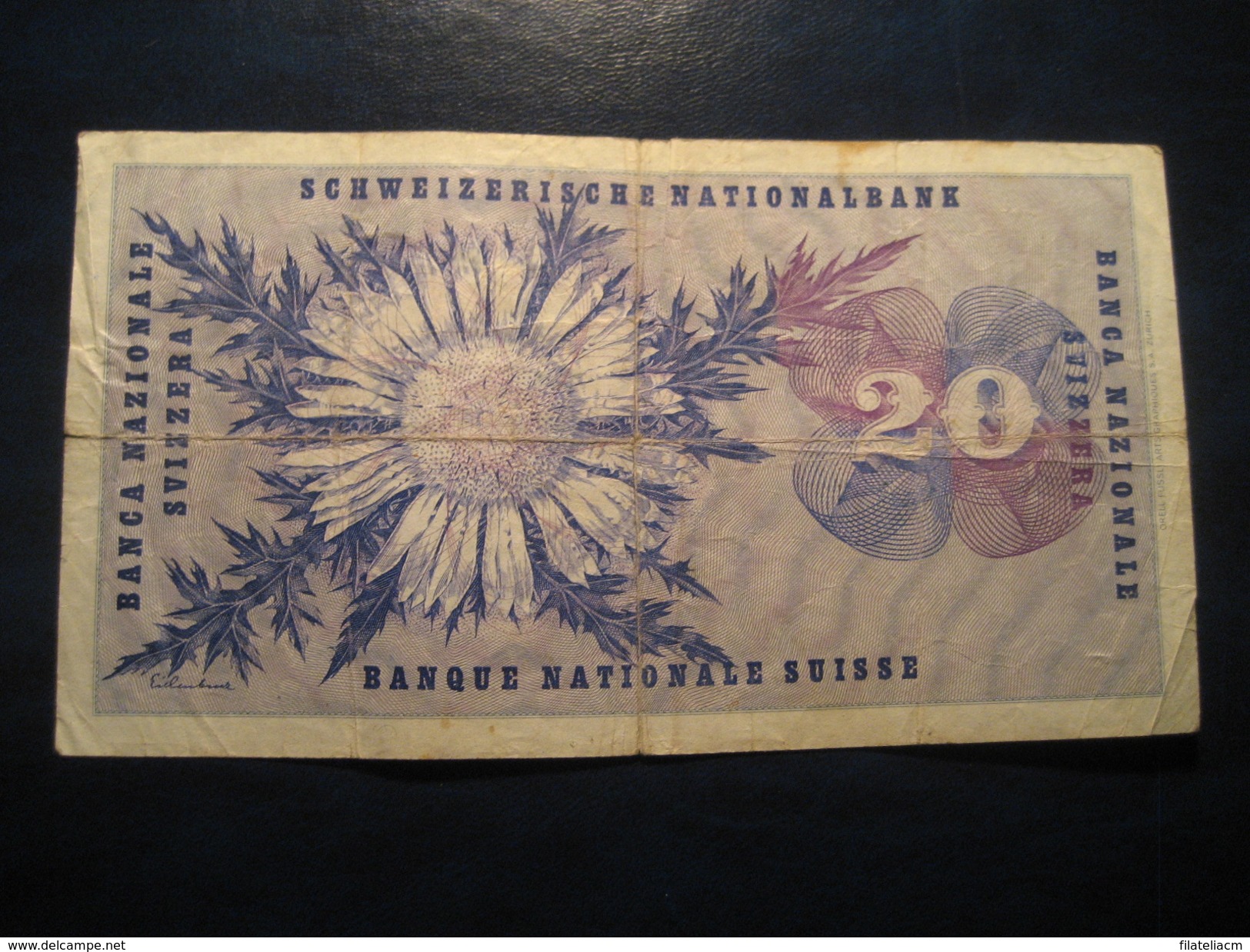 20 Francs 1969 SWITZERLAND Suisse Circulated Banknote Billet Billete - Suiza