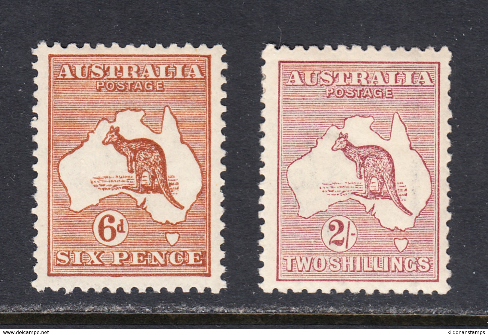 Australia 1923-24 Kangaroo, Mint Mounted, 3rd Wmk, Sc# ,SG 73-74 - Ungebraucht