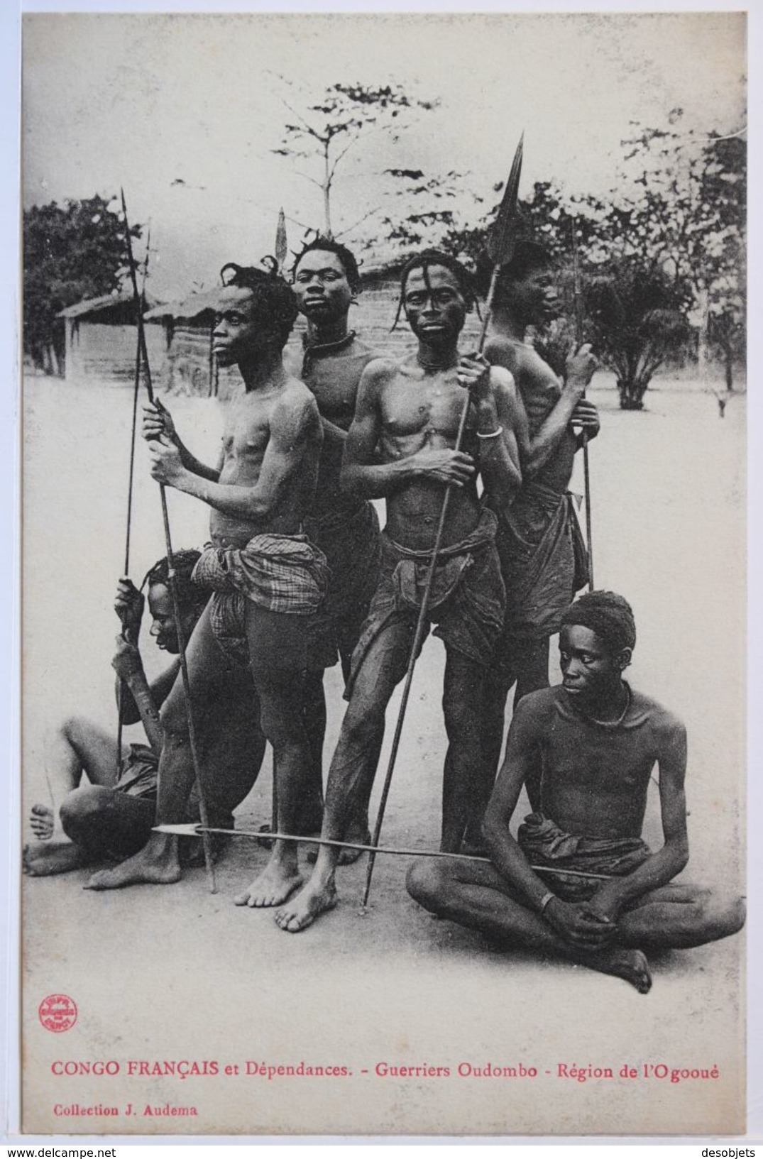 Guerriers Oudombo-Région De L'Ogooué.Collection J. Audema - Congo Français