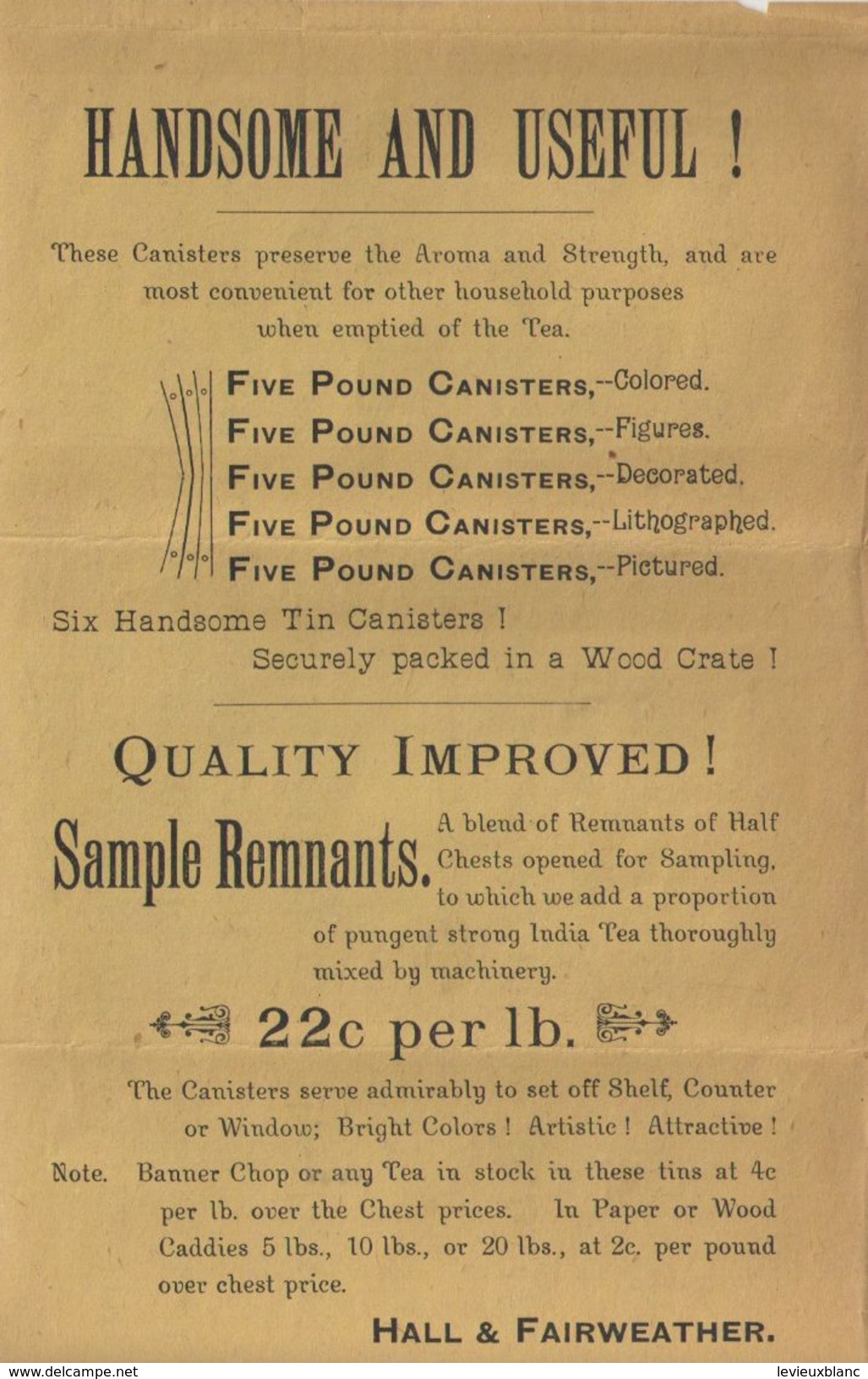 Ensemble de 6 prospectus publicitaires Café et Thé/Chase & Sanborns/Montréal/ Hall & Fairweather/vers 1930-1950   VPN125