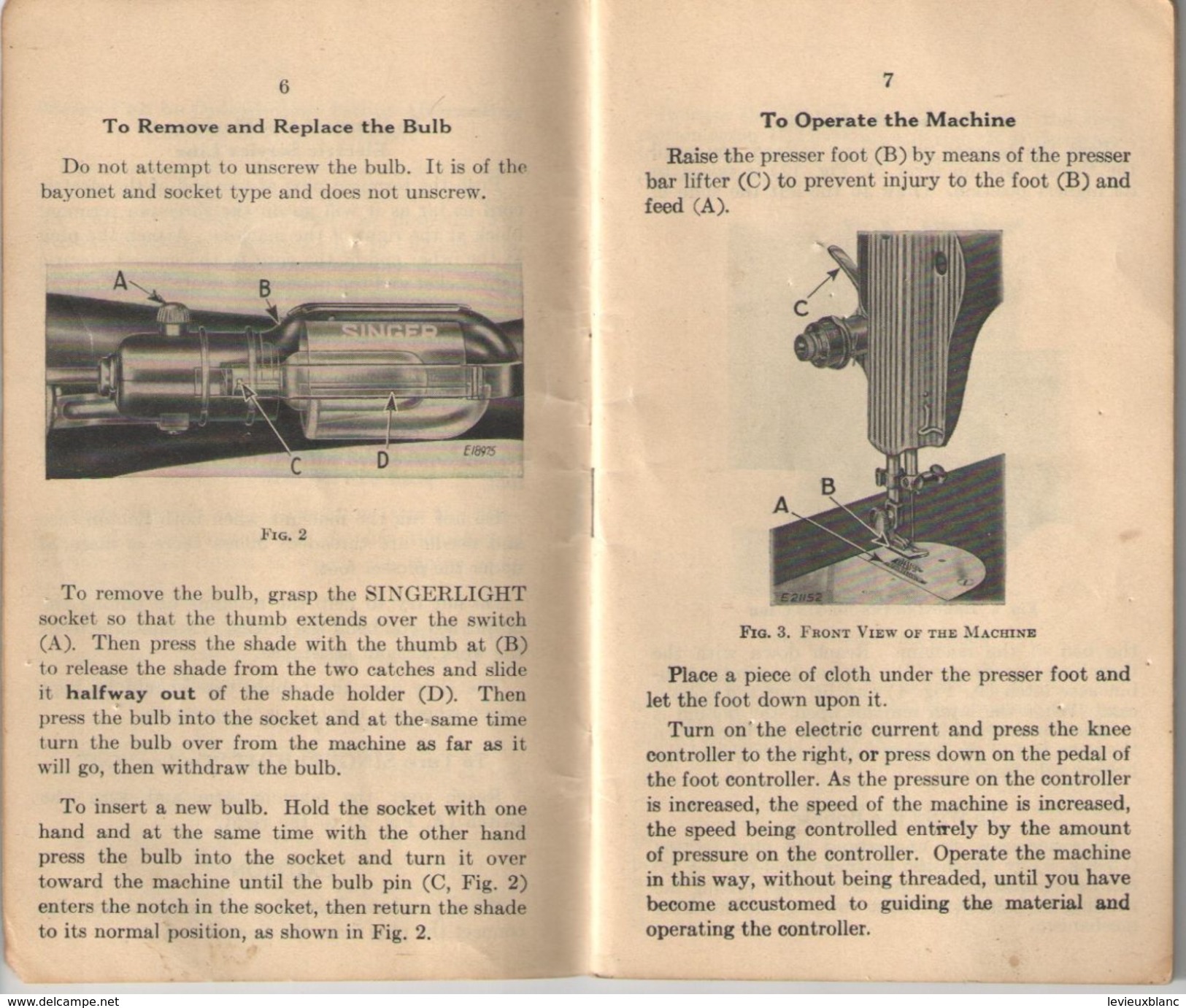 Manuel Pratique/Instructions For Using SINGER Electric Sewing Machine 15-90/Singer Manufacturing Company/USA/1948  MER60 - Altri & Non Classificati