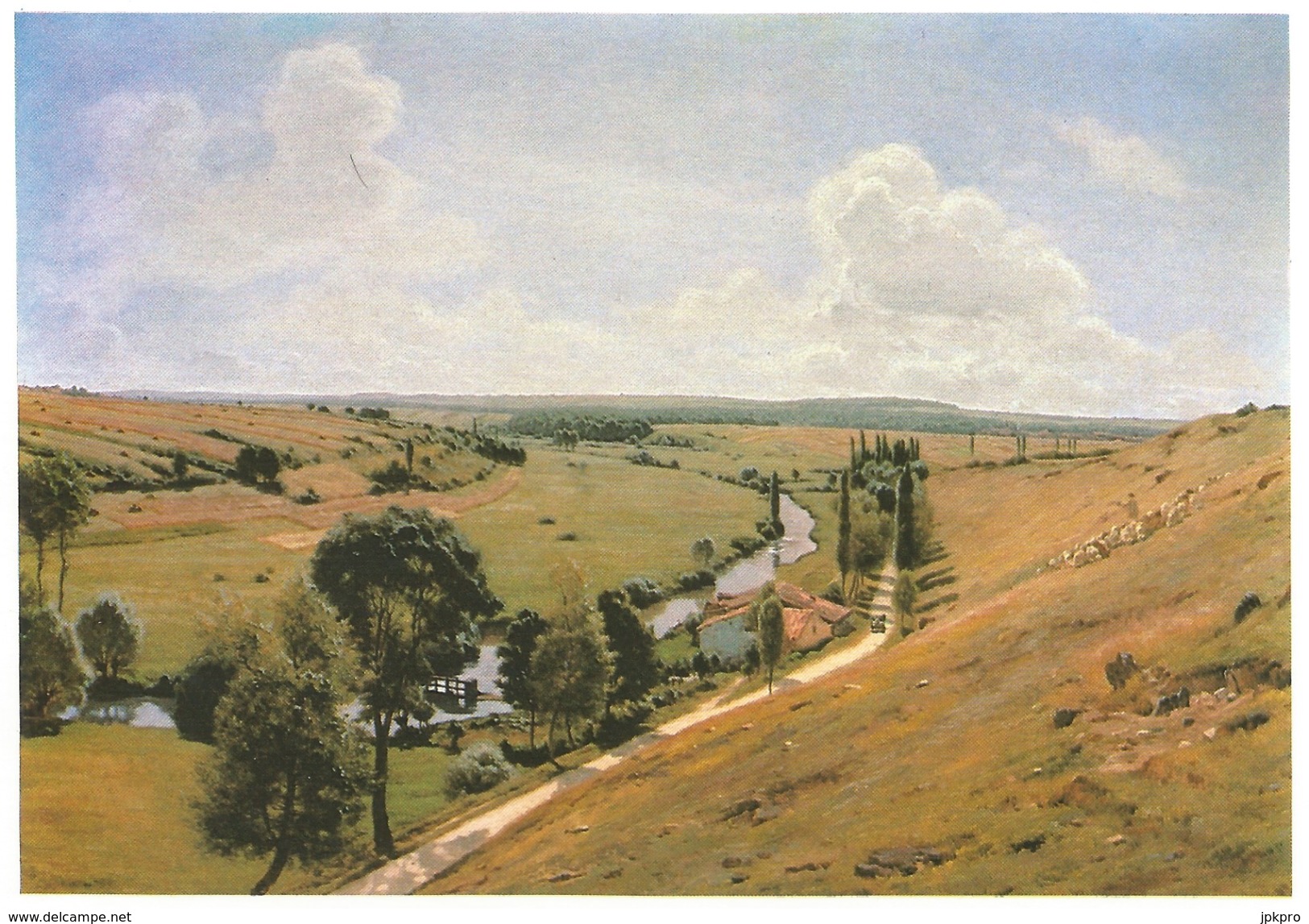 La Vallée De La Saône Entre LIRONCOURT Et CHATILLON - Peinture De JAN MONCHABLON (1855 - 1904) - Andere & Zonder Classificatie