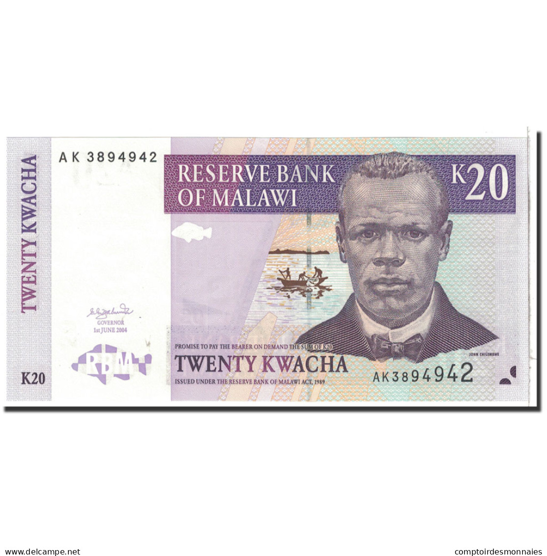 Billet, Malawi, 20 Kwacha, 2005, 2005-10-31, KM:52b, NEUF - Malawi