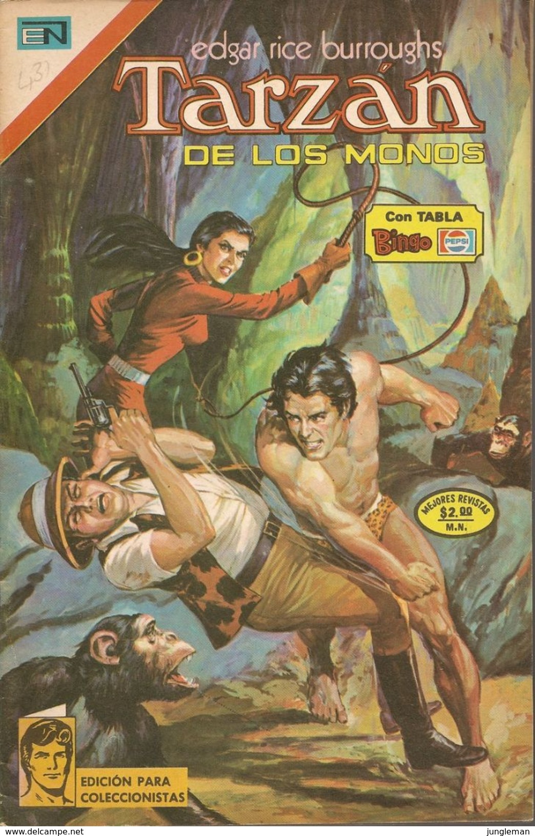 Tarzan - Mejores Revistas, Año XXIV N° 431 - 03 Février 1975 - Editorial Novaro - México Y España - Semanal En Color. - Sonstige & Ohne Zuordnung