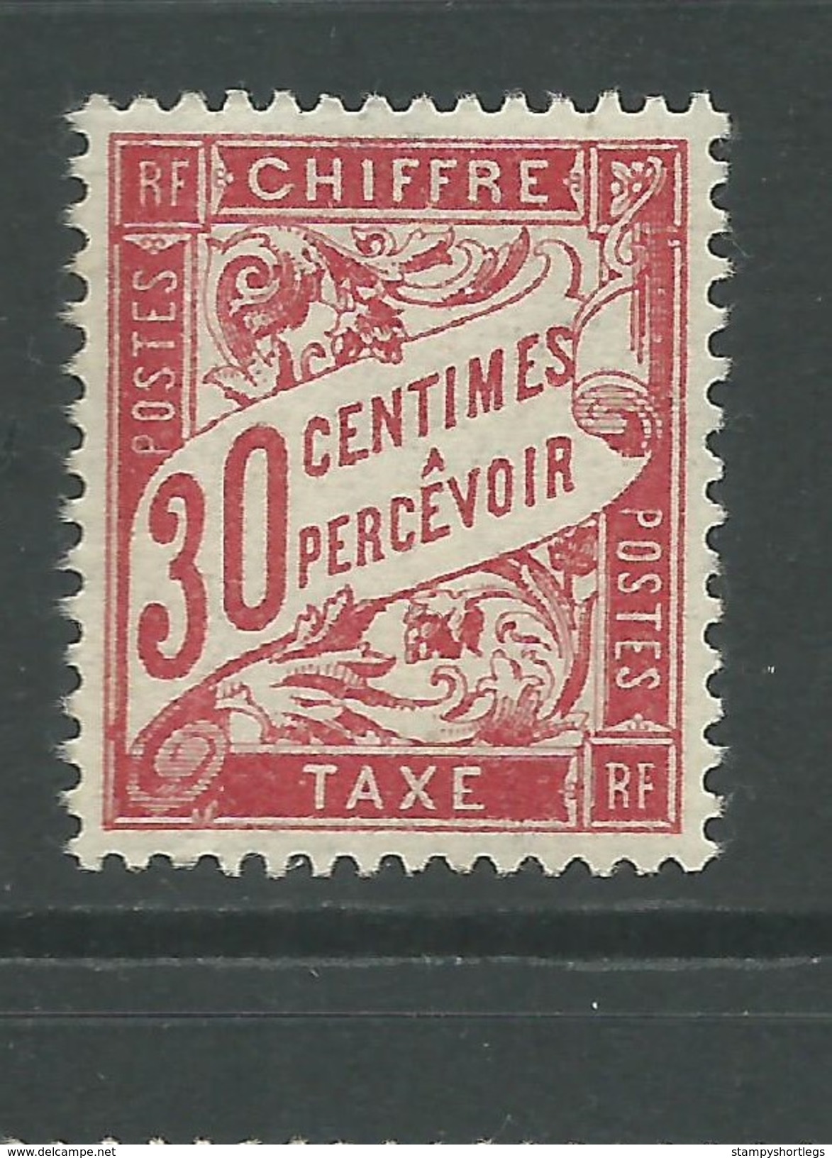 France 1893 Postage Due 30 Centimes Carmine LM Mint (gum Crease ) - 1859-1959 Neufs