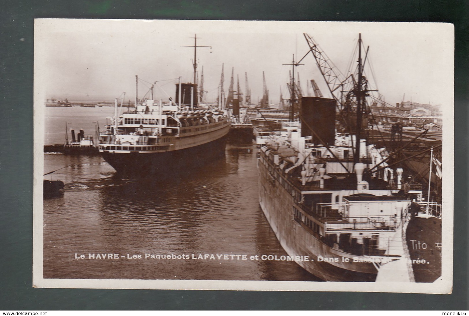 LLc - CP - 76 - Le Havre - Paquebots Lafayette Et Colombie  - - Harbour