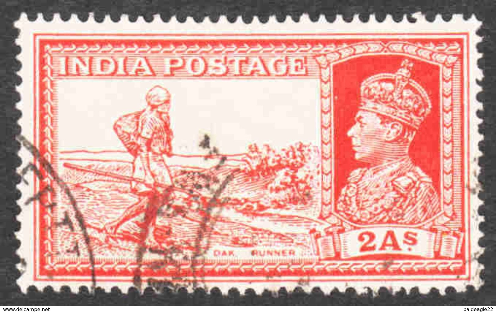 India - Scott #154 Used (2) - 1936-47  George VI