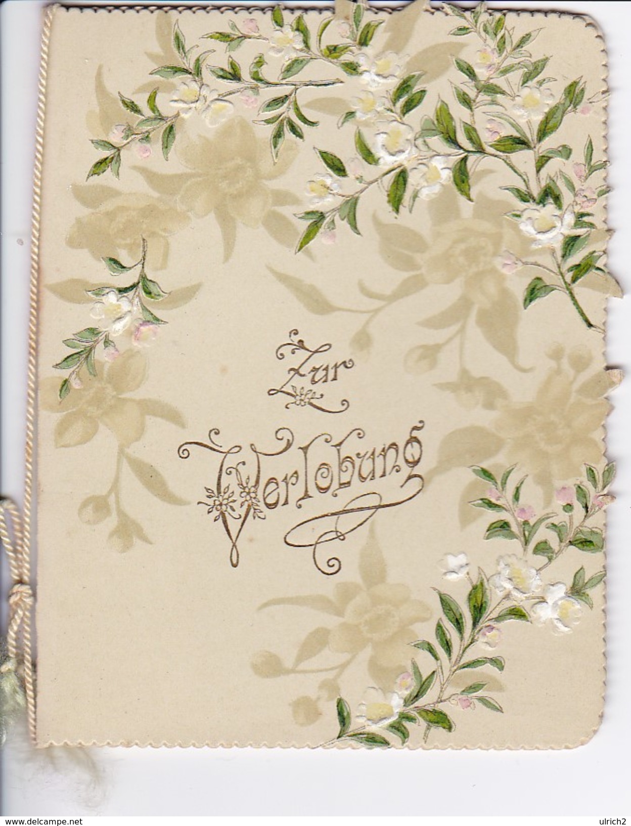 Zur Verlobung - Blumen - Reliefdruck - Ca. 1910 (32497) - Engagement