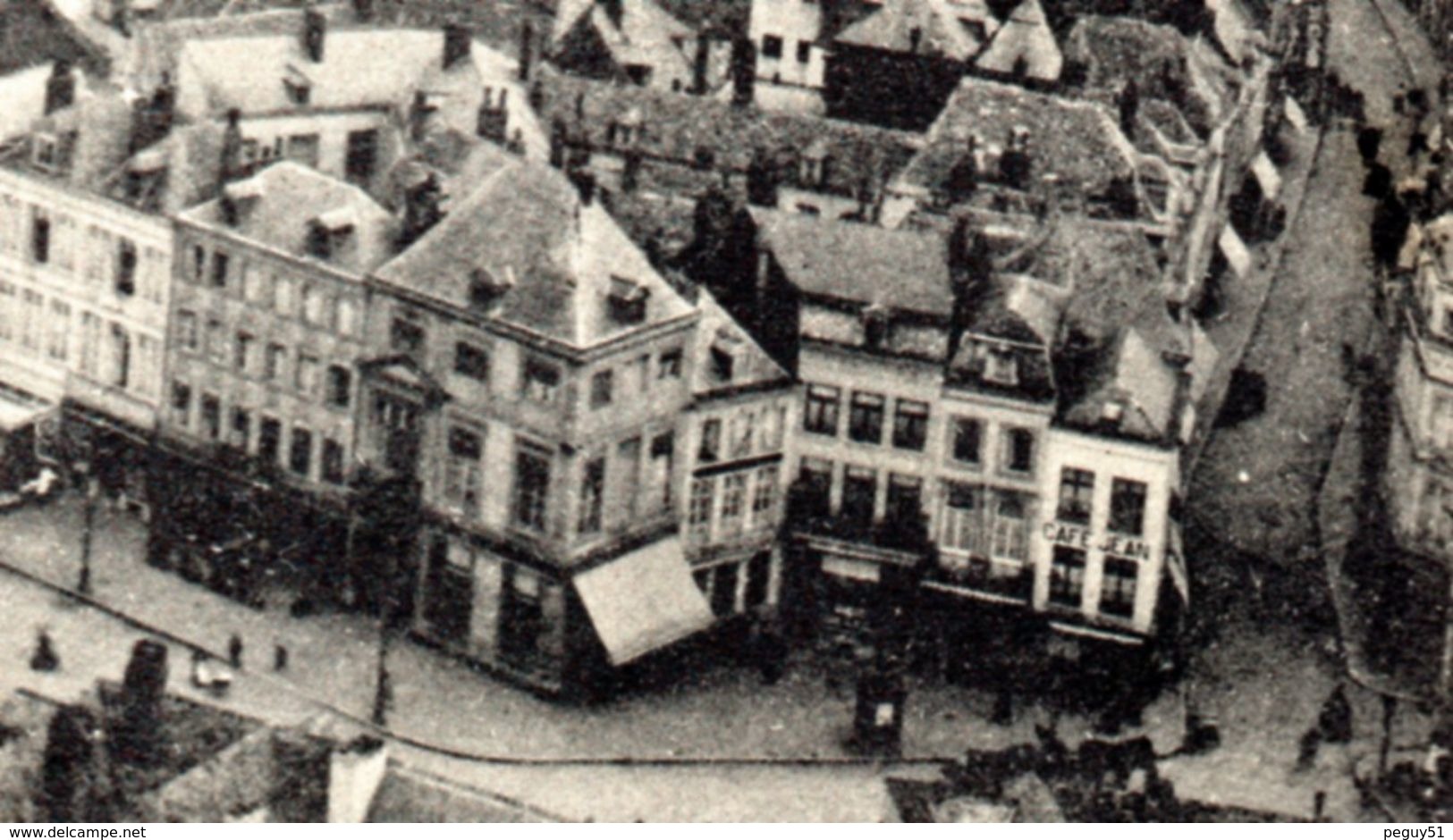 Mons. Vue Aérienne. Panorama I. Grand'Place. Café Jean. 1907 - Mons