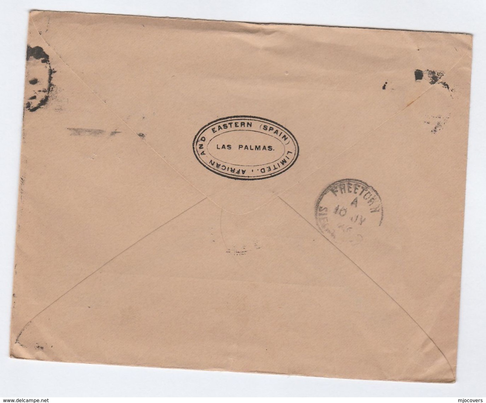 1961 SPAIN Via SIERRA LEONE To GHANA African & Eastern Ltd Las Palmas To United Africa Co , Stamps Cover - Sierra Leone (1961-...)