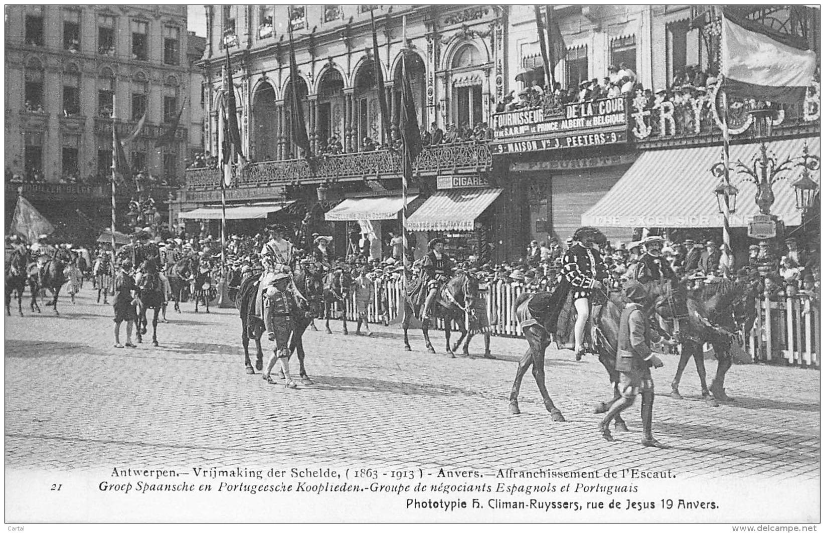 ANTWERPEN - Vrijmaking Der Schelde (1863 - 1913) - 21 - Groep Spaansche En Portugeesche Kooplieden. - Antwerpen