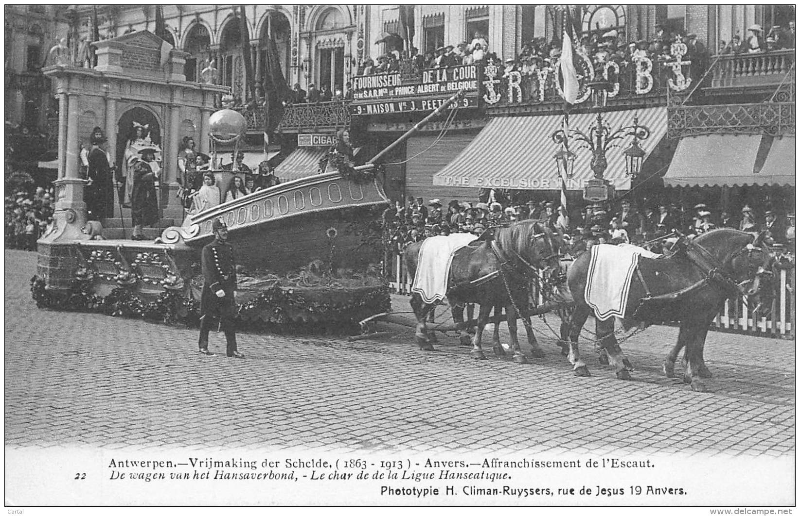 ANTWERPEN - Vrijmaking Der Schelde (1863 - 1913) - 22 - De Wagen Van Het Hansaverbond. - Antwerpen