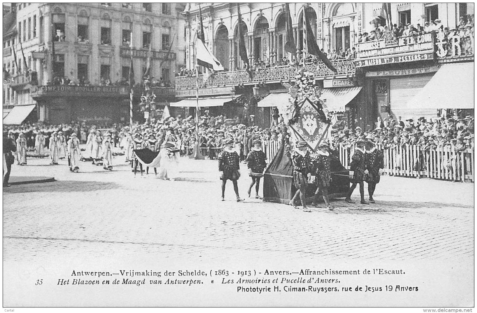 ANTWERPEN - Vrijmaking Der Schelde (1863 - 1913) - 35 - Het Blazoen En De Maagd Van Antwerpen. - Antwerpen