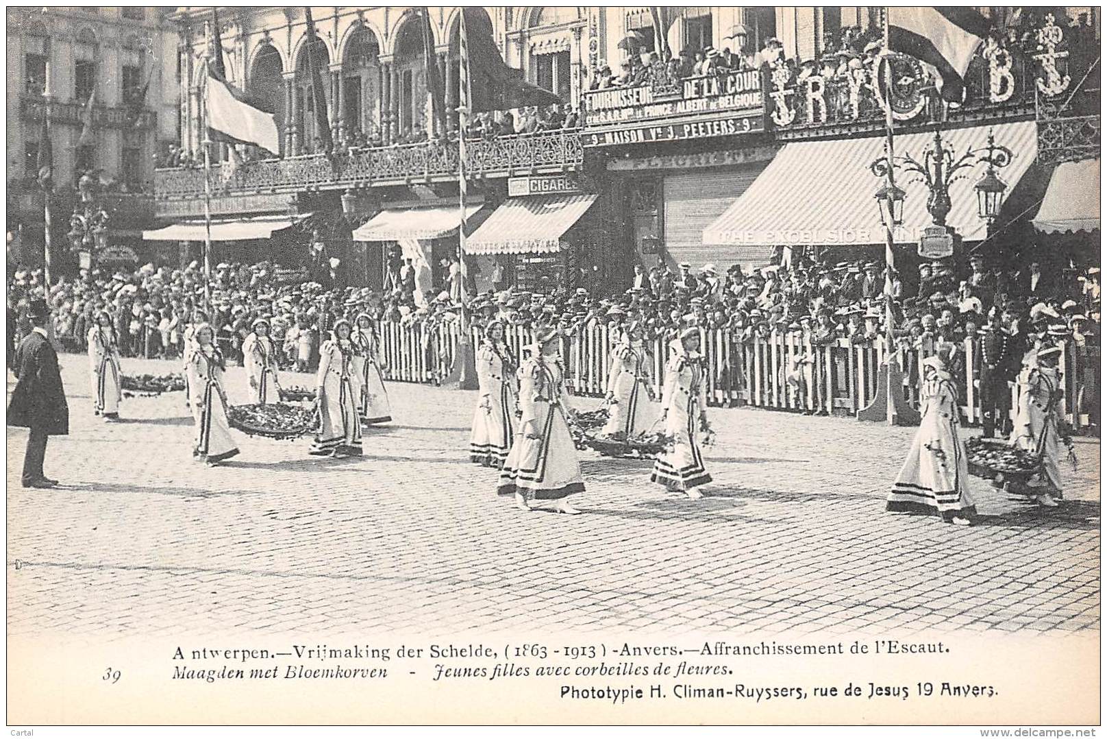 ANTWERPEN - Vrijmaking Der Schelde (1863 - 1913) - 39 - Maagden Met Bloemkorven. - Antwerpen