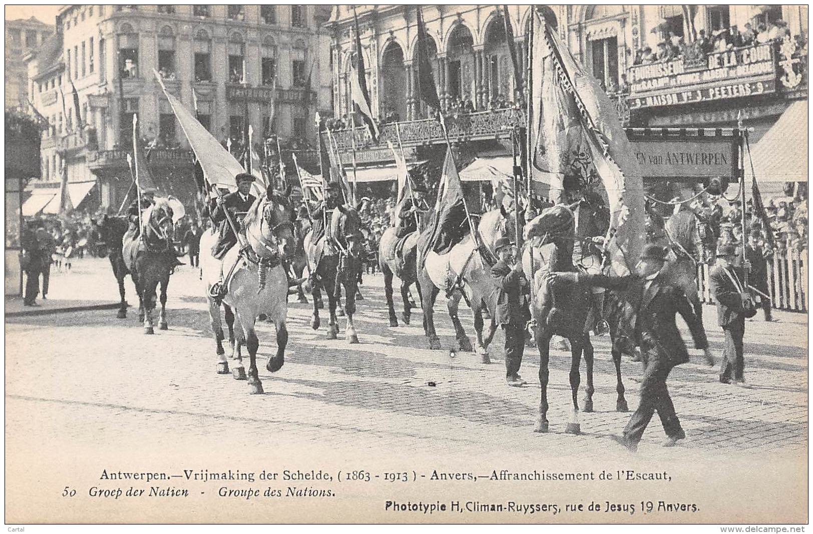 ANTWERPEN - Vrijmaking Der Schelde (1863 - 1913) - 50 - Groep Der Natien. - Antwerpen