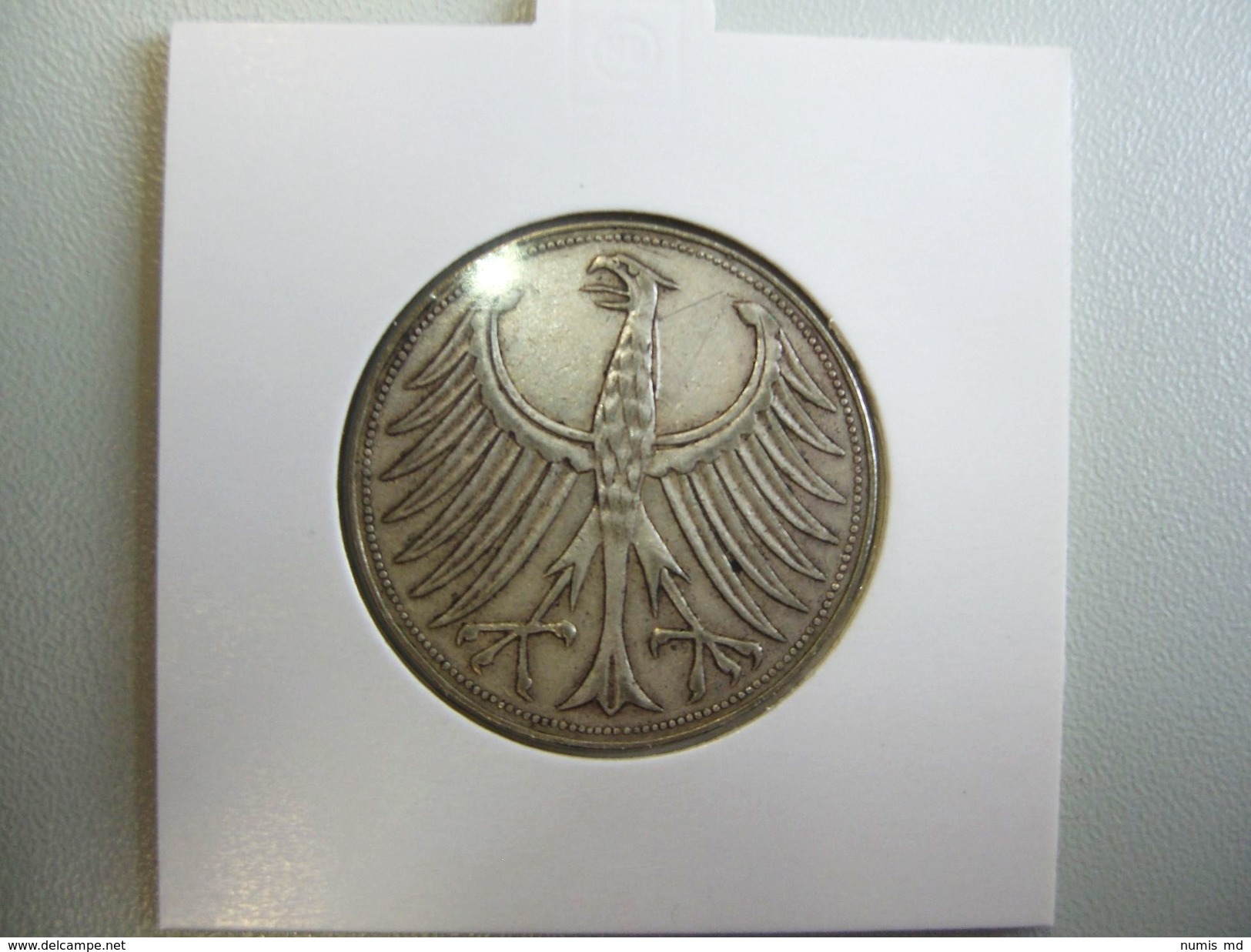 BRD  Bundesrepublik DEUTSCHLAND Kursmünze 5 Deutsche Mark Silber-Adler 1956 F *SS/VZ* (J387 ) - 5 Mark