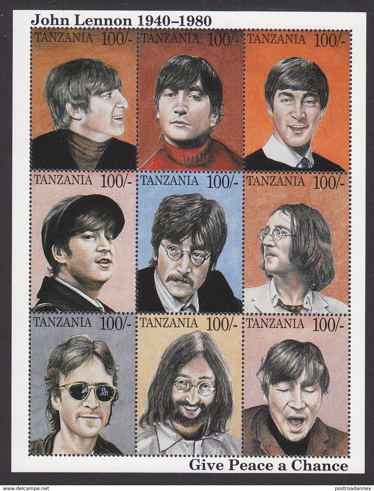 Tanzania, Scott #1334-1335, Mint Never Hinged, The Beatles, Issued 1995 - Tanzania (1964-...)