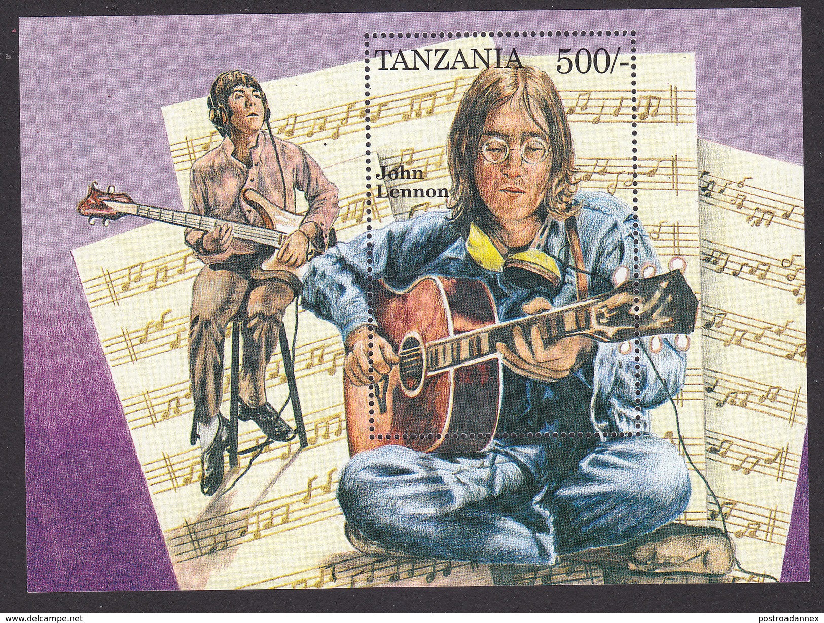 Tanzania, Scott #1336-1337, Mint Never Hinged, The Beatles, Issued 1995 - Tanzania (1964-...)