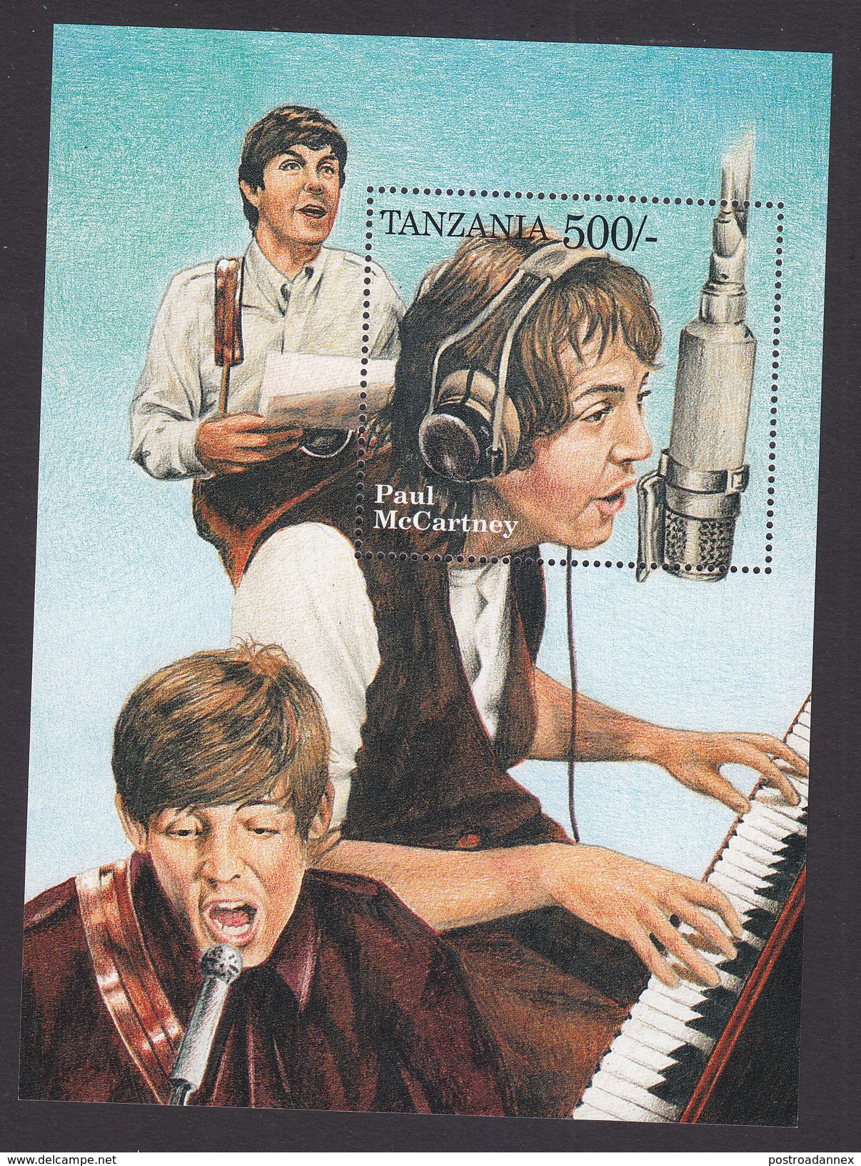 Tanzania, Scott #1336-1337, Mint Never Hinged, The Beatles, Issued 1995 - Tanzania (1964-...)
